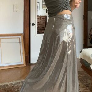 Shimmering Silver Skirt
